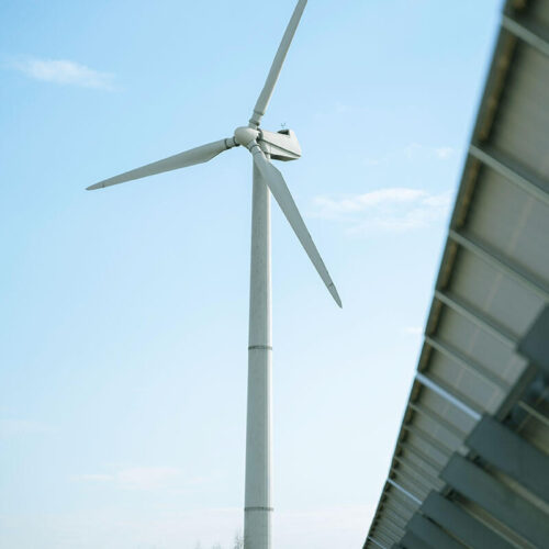 Solar Panels With Wind Mills