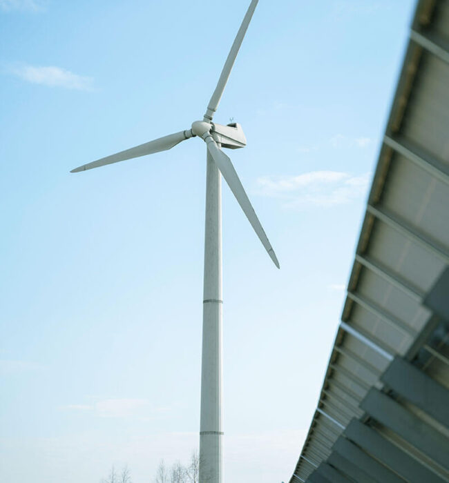 Solar Panels With Wind Mills